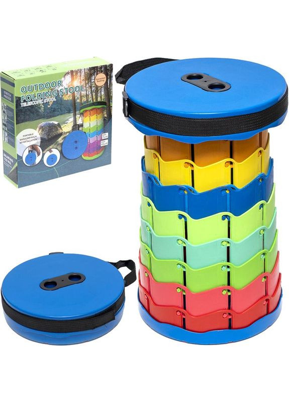 Туристический стул складной Telescopic stool 47 см разноцветный (2104618575) No Brand (333654616)