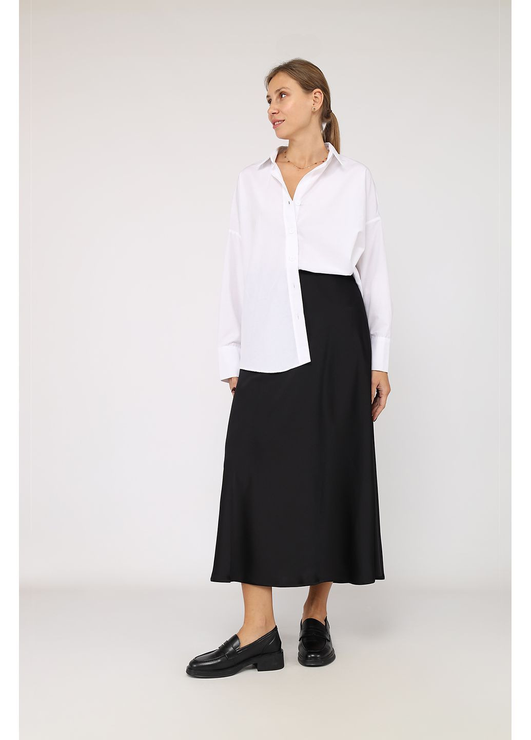 Черная юбка трапеция женская цвет черный цб-00285485 Yuki