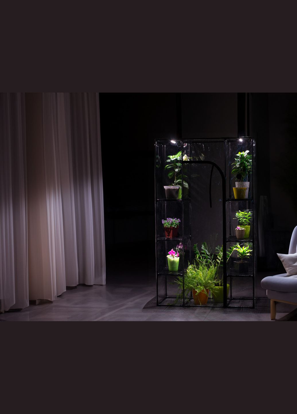 Міні-теплиця з фіто світла для дому, дачі, тераси чи патіо Sezam Manyloras Metaplant (346531020)