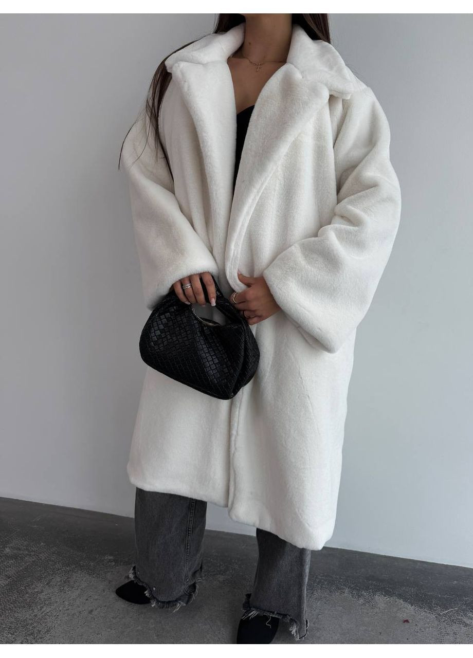 Жіноча шуба на підкладці подовженого крою з поясом MonCher (363849353)