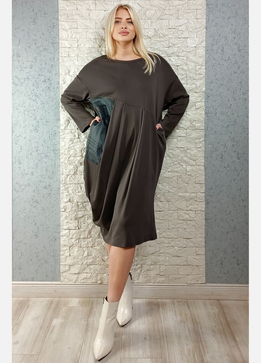 Графітова повсякденний, кежуал сукня оверсайз di classe