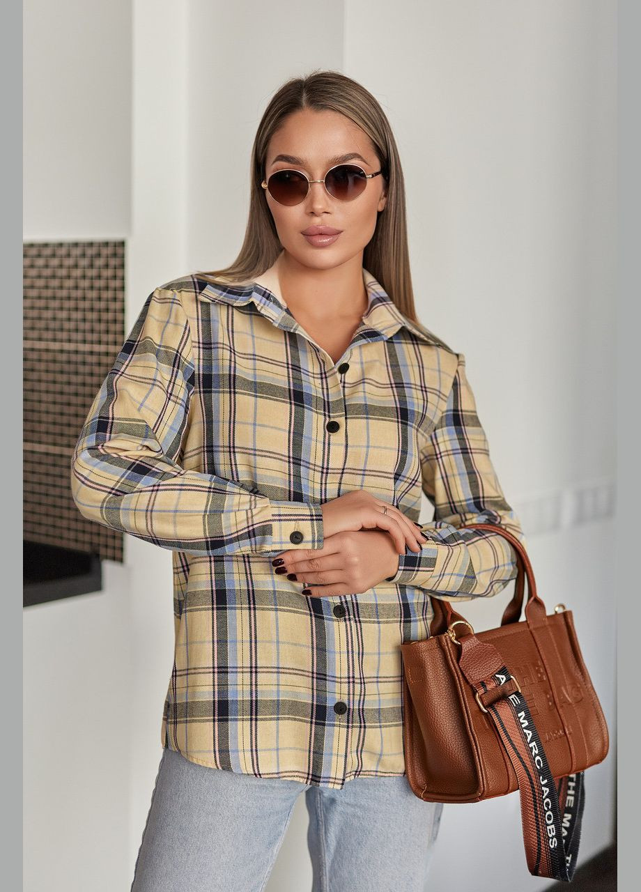 Жіноча сорочка в клітинку оверсайз Fashion Girl (321497382)