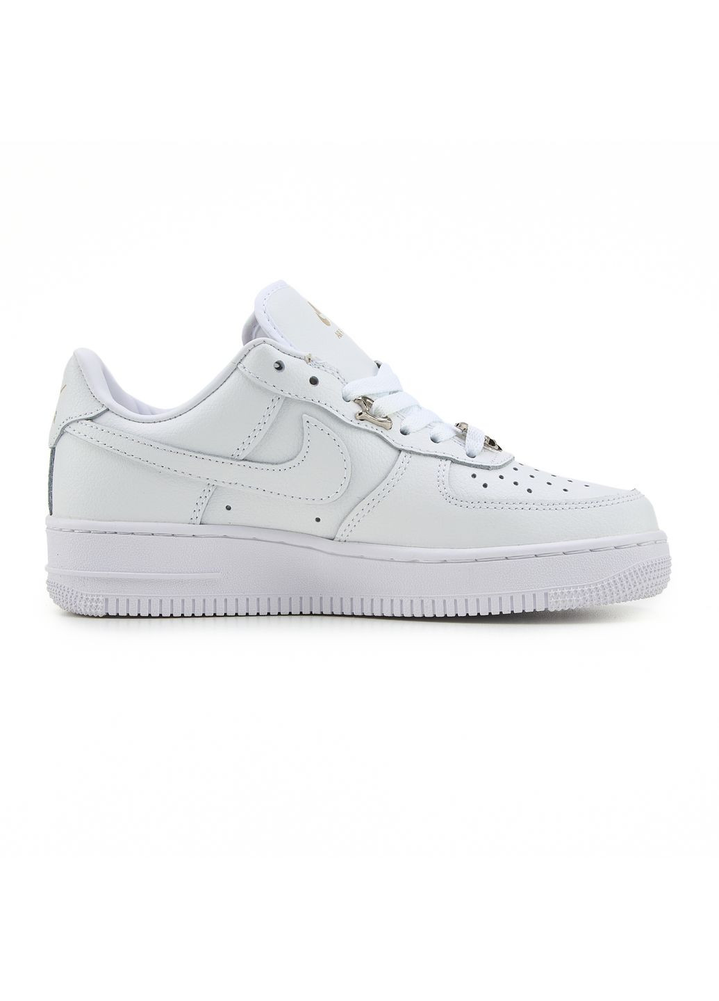 КРОСІВКИ ЖІНОЧІ NIKE AIR FORCE 1 LOW MOLTEN METAL SILVER WHITE НАЙК АІР ФОРС 1 ПРЕМІУМ No Brand білі демісезони (368870183)