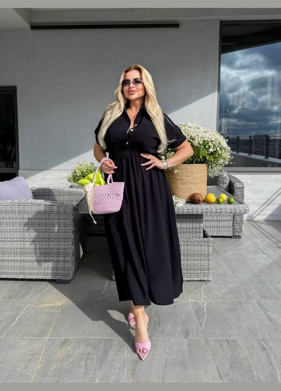 Черное нежное, легкое, романтическое платье. Україна однотонное