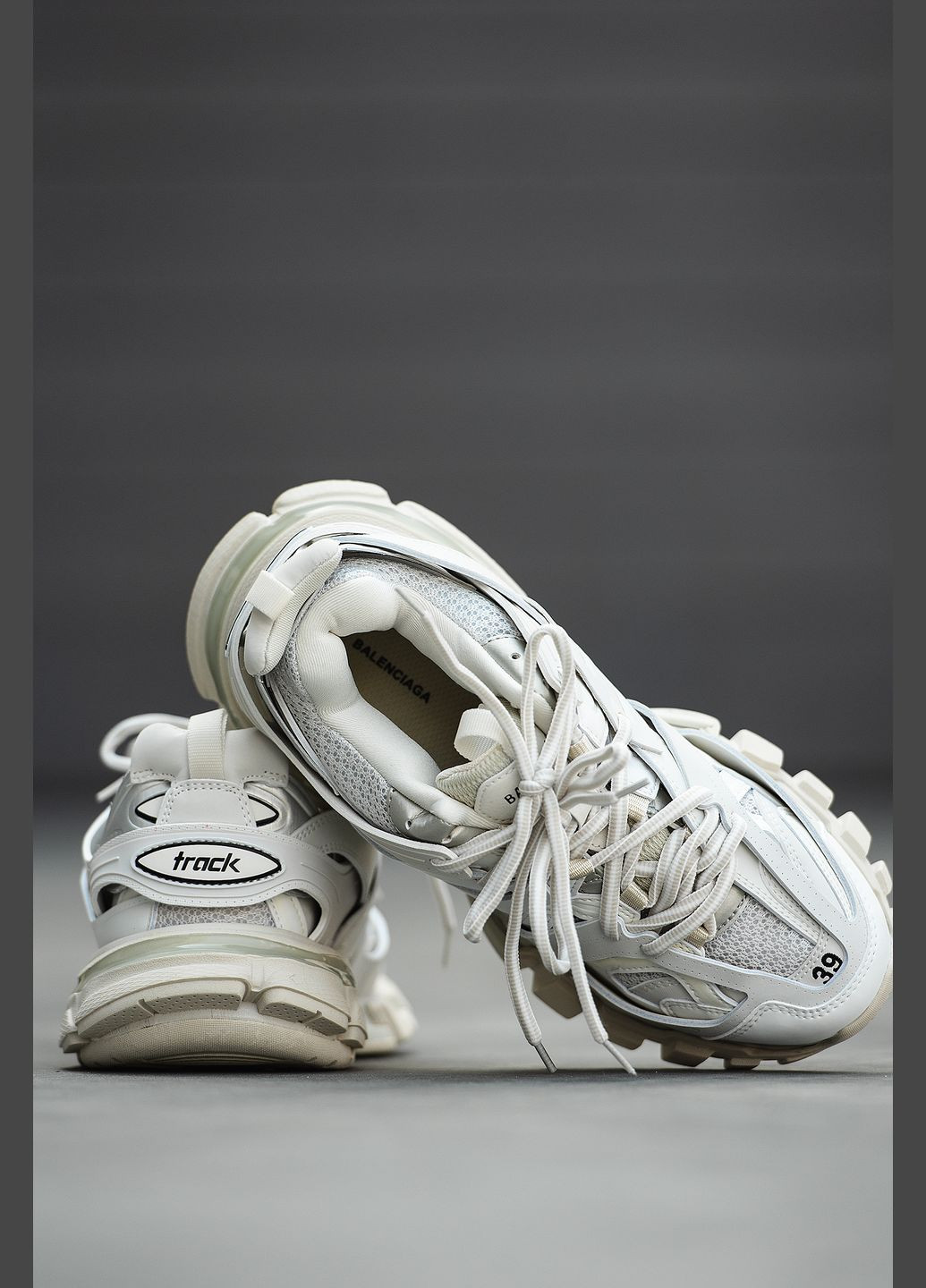 Білі Осінні кросівки чоловічі і жіночі balenciaga track white | баленсіага трек білі No Brand