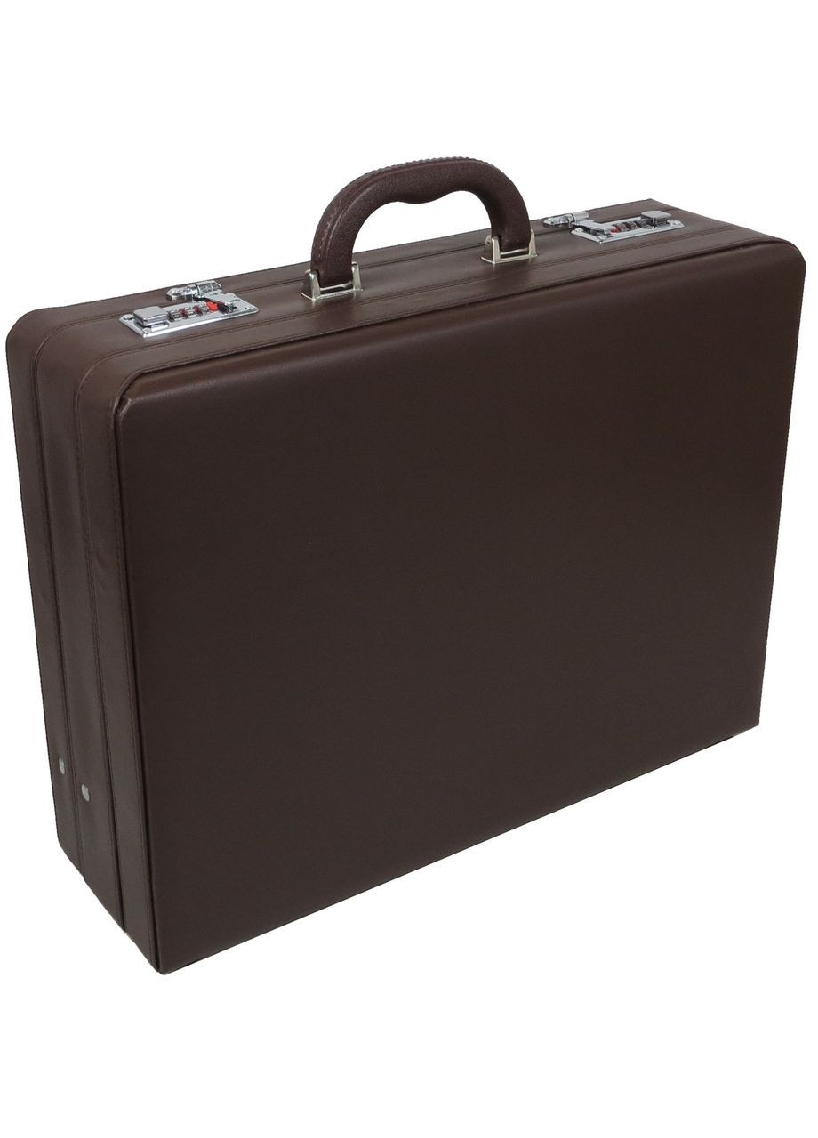 Кейс дипломат из эко кожи Коричневый 44х33х13 см Portfolio (297644370)