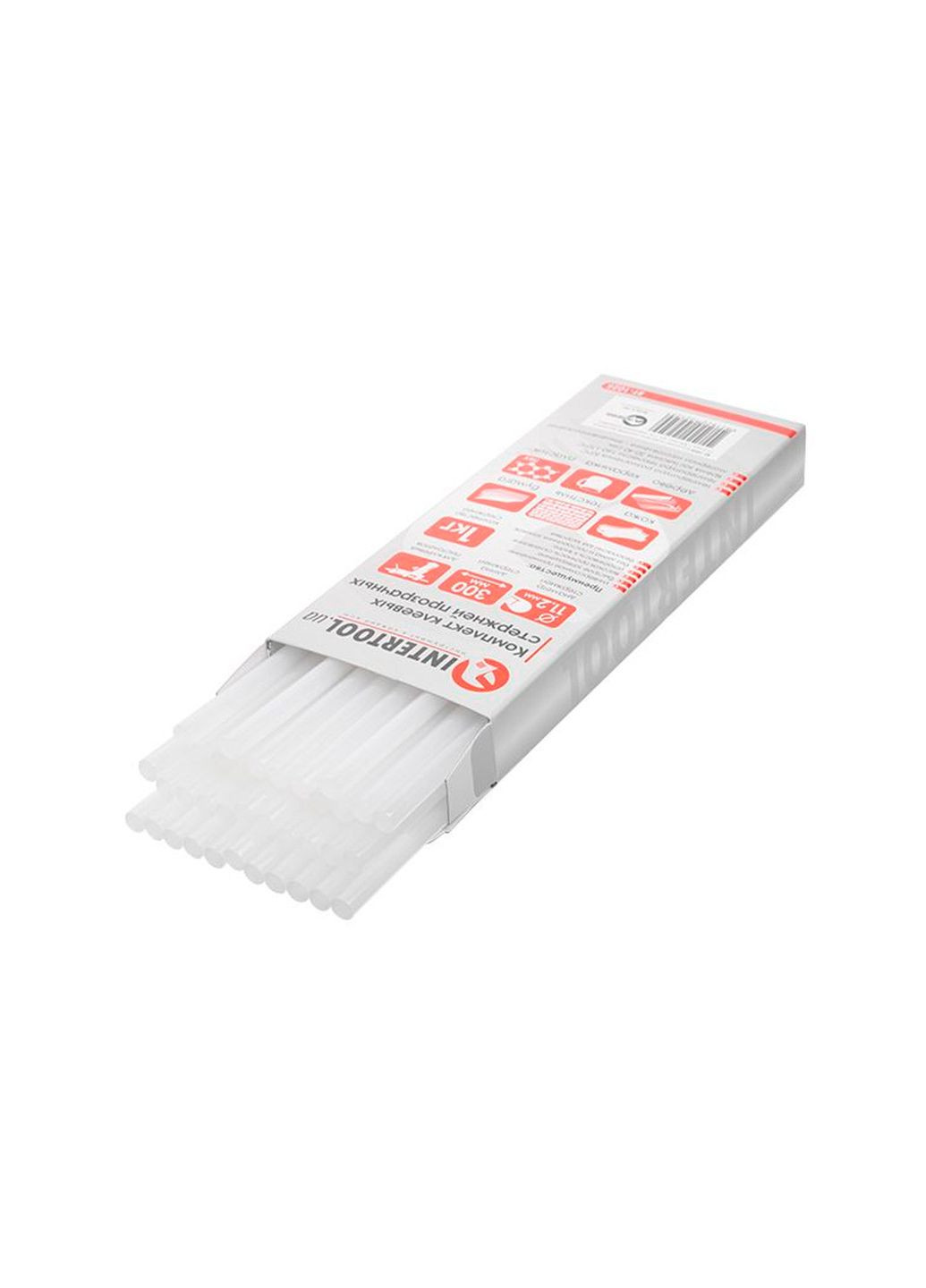 Клейові стрижні універсальні прозорі 11.2 х 300 мм для склеювання різних матеріалів (1 кг) Intertool (332203623)