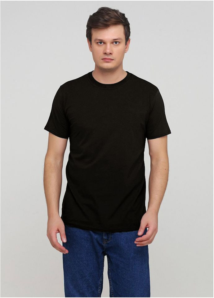 Черная футболка мужская черная с коротким рукавом Malta