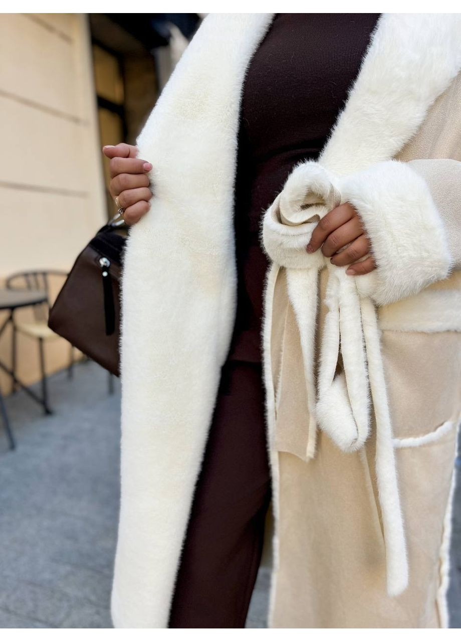 Дубленка из замши и искусственной норки ❄️❄️❄️ Україна (367959764)