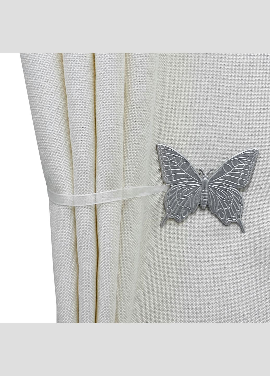 Магнит для штор бабочка Украина 7х6 см белый пара 2 шт MIS LT №12а (323147865)