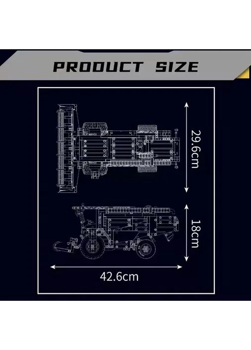 Конструктор комбайн на радиоуправлении Claas Lexion 760 17014, 1347 деталей, управление пультом и Bluetooth Mould King (372600542)