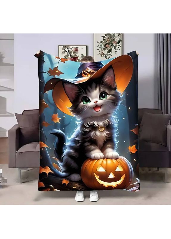 Плед 3D Halloween Cat 30704 180х215 см FlexDress (368763817)