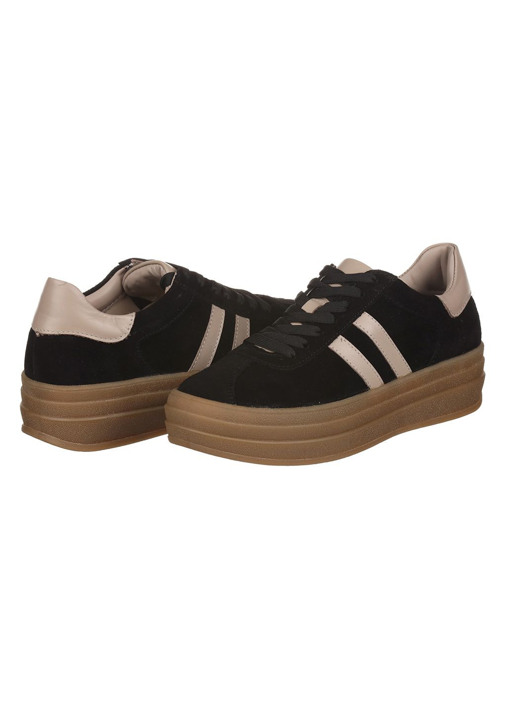 Кроссовки из замши для женщин Rispetto чёрные демисезоны (303402258)