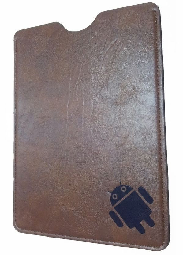 Универсальный кожанный чехол карман для планшетов Xiaomi Brown CHK 7 Br Android Karbonn (263777009)