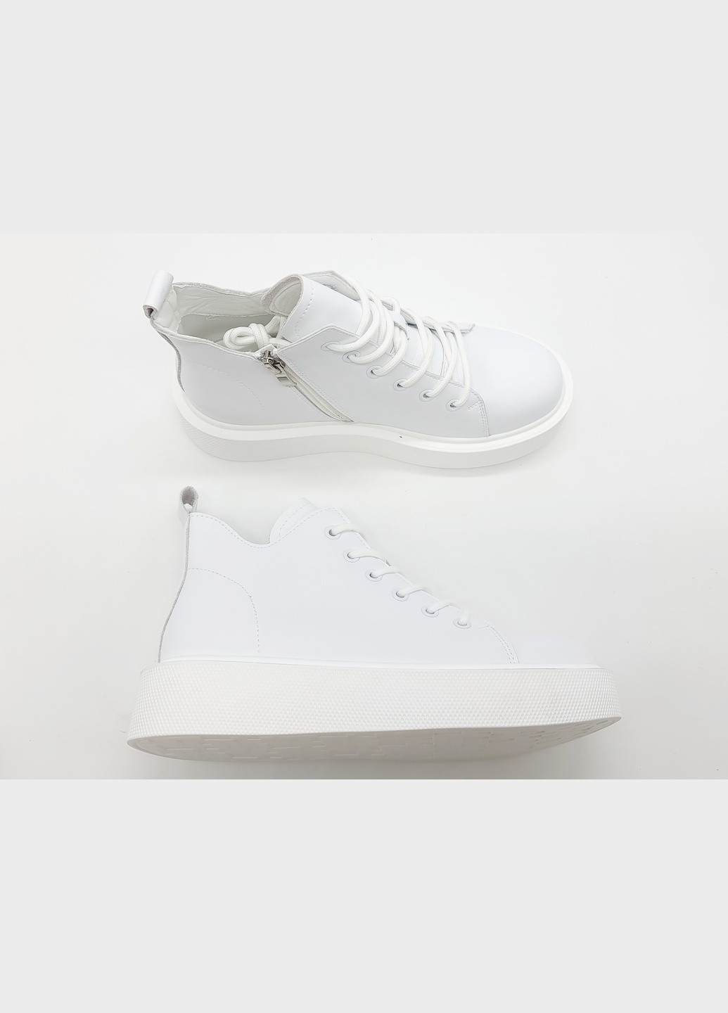 Жіночі черевики білі шкіряні HE-10-2 23,5 см (р) Hengji (259299609)