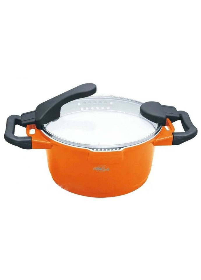 Кастрюля BS-4024-orange 3,8 л 24 см оранжевая Barton Steel (335972861)
