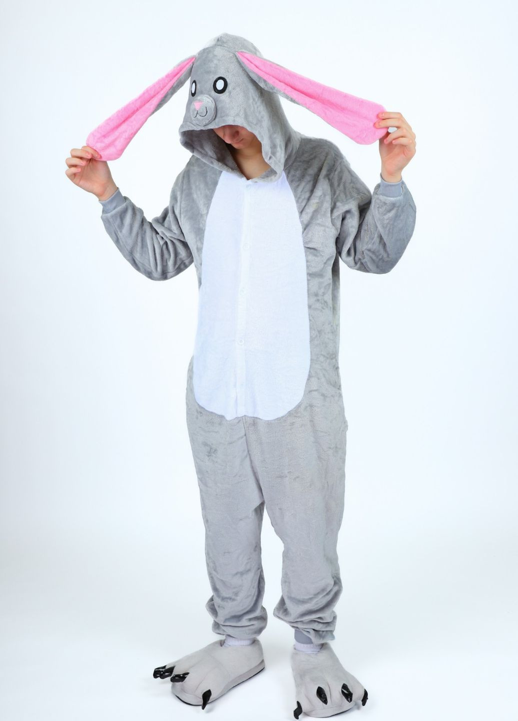 Кігурумі Зайчик з довгими вушками для хлопчиків плюшева піжама з капюшоном My Kigu (366196349)