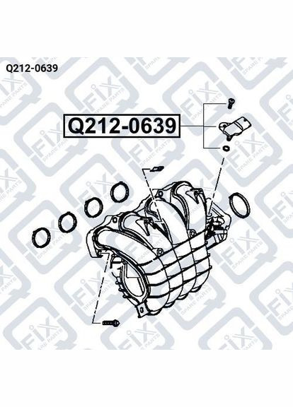 Датчик тиску у впускному колекторі Q212-0639 Кольт Лансер Х1.5 2007-2017 MN195775 Q-FIX (345737167)