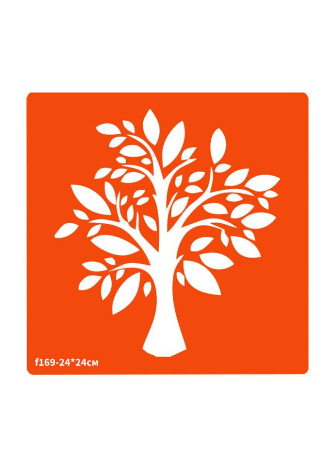 Трафарет для біо тату Дерево f169 24*24см, розмір 24х24см Fresh Tattoo (364130077)