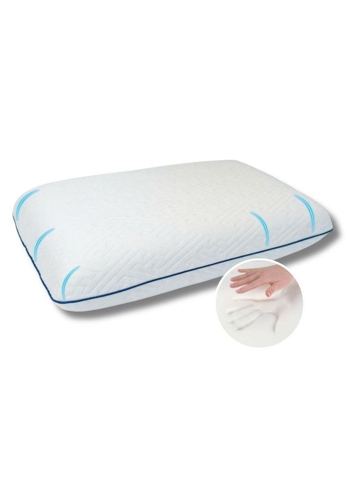 Подушка ортопедична SleepWell 60х40х13 см анатомічна з ефектом пам'яті для сну на боці, спині IDEIA (338225074)