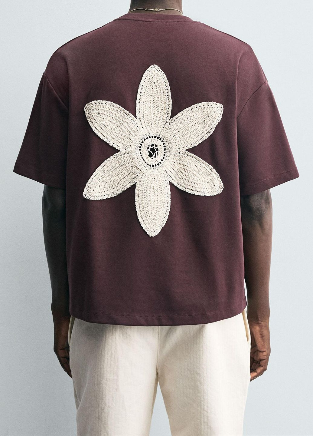 Бордовая футболка Zara