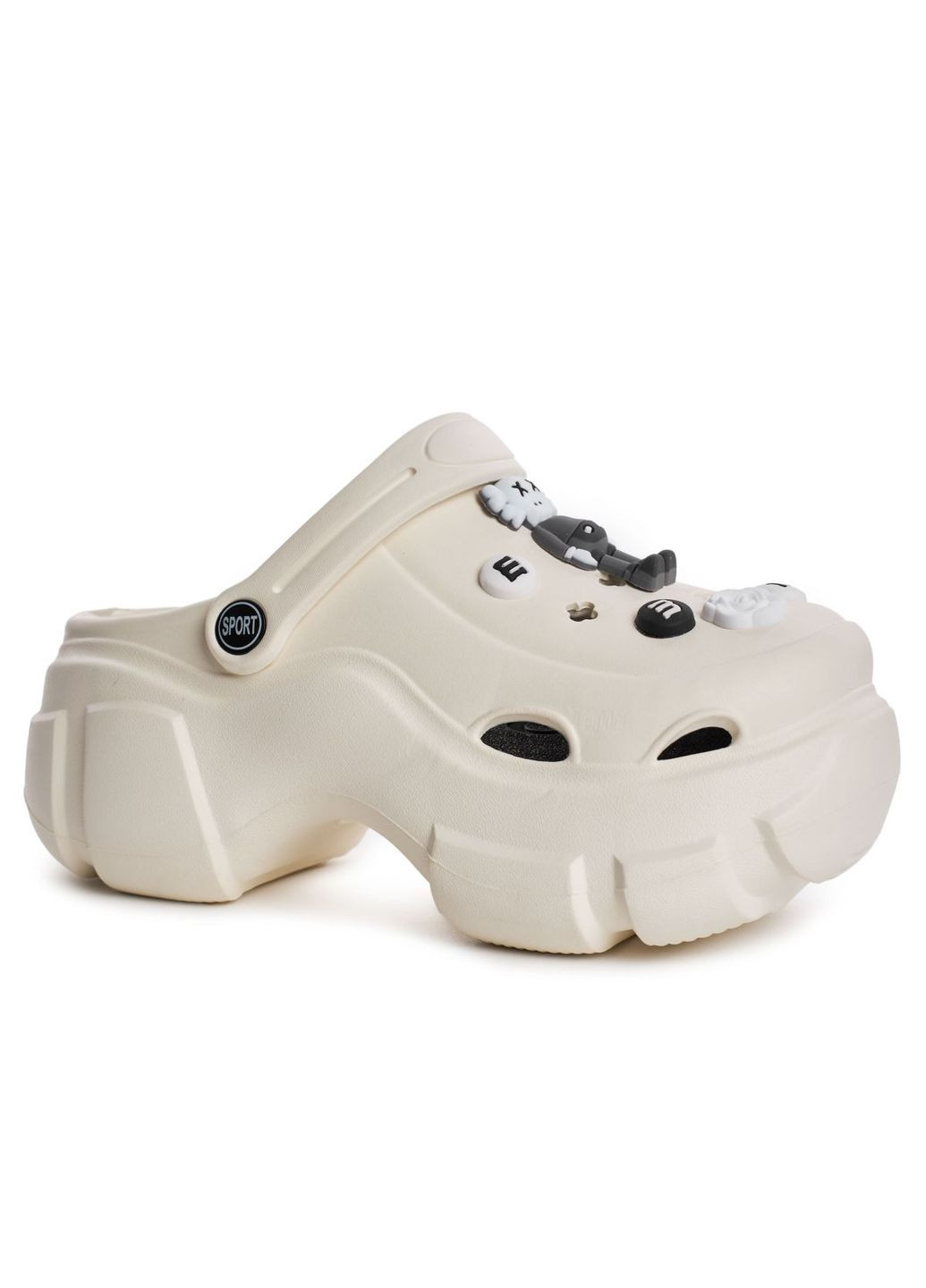 Белые сабо на платформе 4715 ALLSY