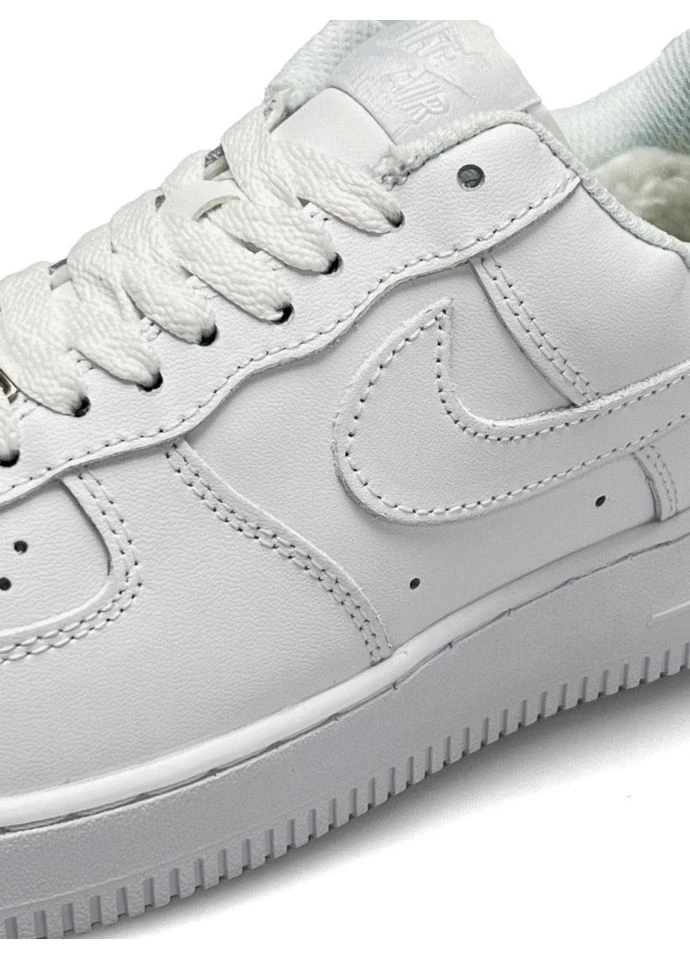 Кроссовки All White (Размер ) No Brand Air Force 1 Winter белые зима (378648028)