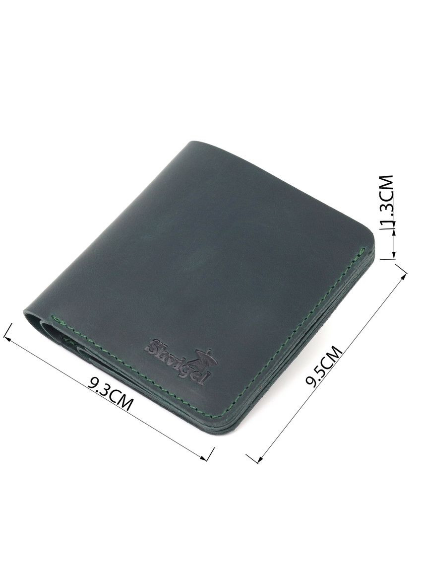 Винтажное кожаное портмоне с монетницей унисекс зеленое (sku_16603) No Brand (327819456)