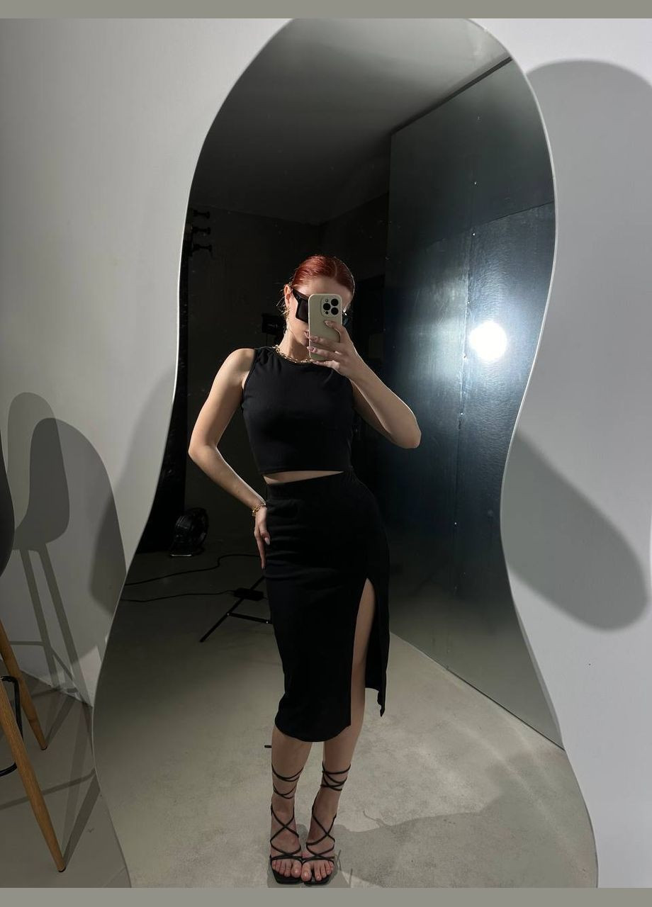 Чорний літній жіночий комплект двійка Avanti