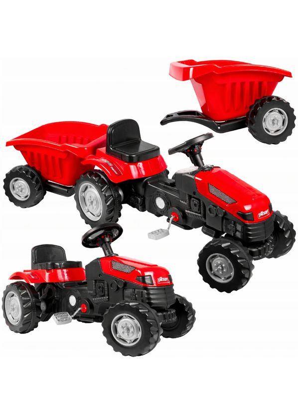 Детский трактор на педалях с прицепом (Польша) Pilsan (372467869)