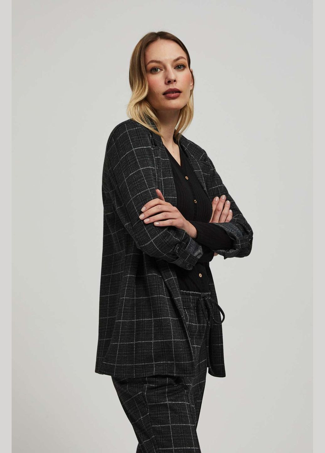 Графитовый женский жакет Moodo -