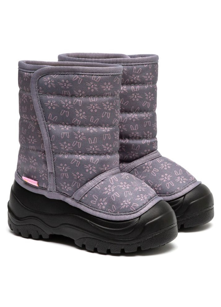 Серые дутики детские frozzy серые rabbits Oldcom на липучке