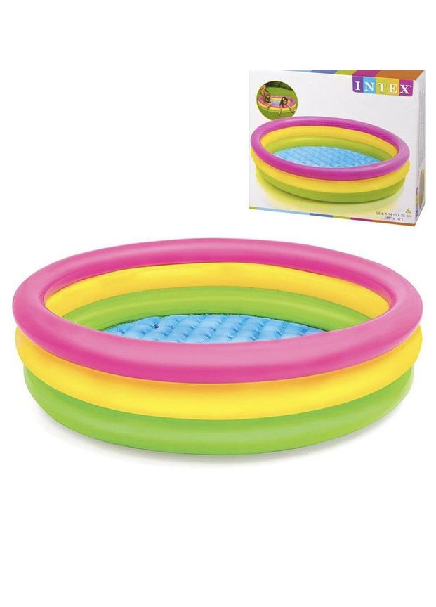 Бассейн "Радуга" 57412 NP с надувным дном на 136 литров Intex (327797302)