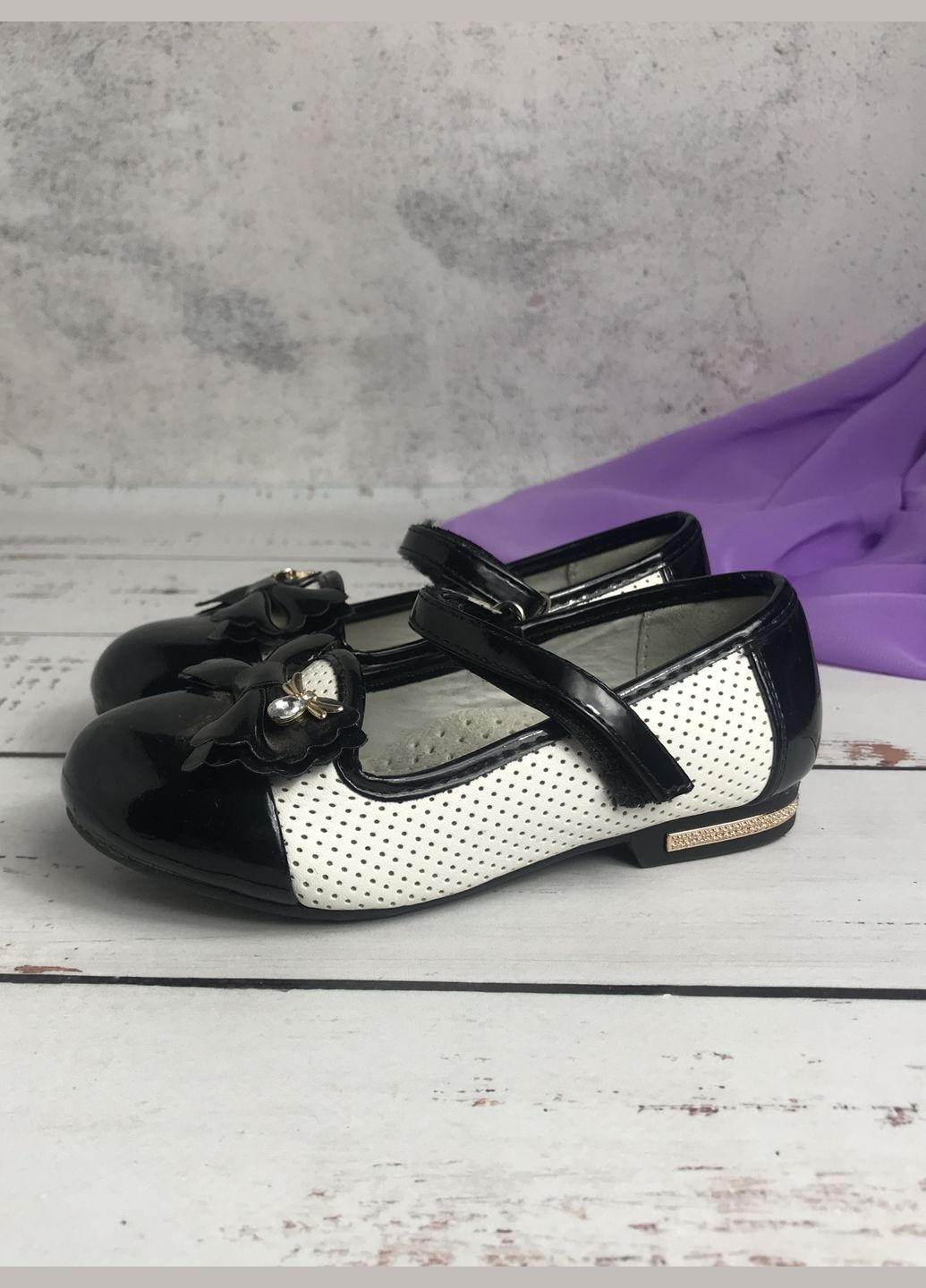 Туфлі дитячі для дівчинки ТОМ.М Чорно-білий (999) Том.М (347236202)