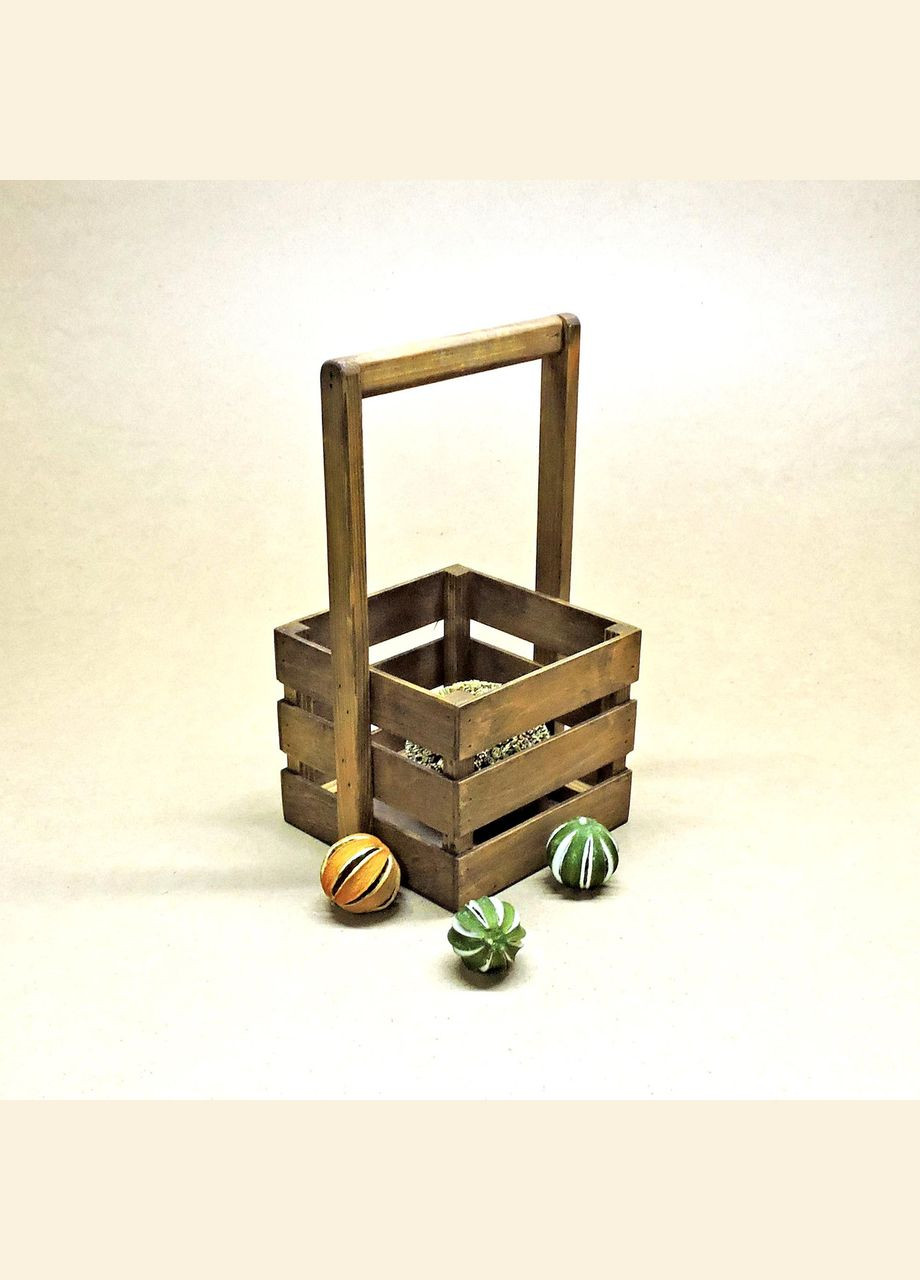 Подарочная корзинка из дерева Шервуд 18х18 капучино (ПДК-0021309) No Brand (328910819)