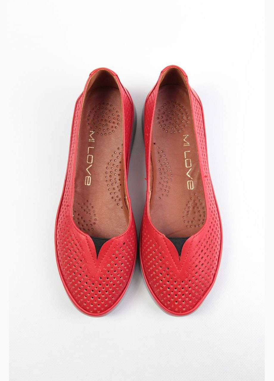 Женские балетки Benito | красные однотонные натуральная кожа (317356264)