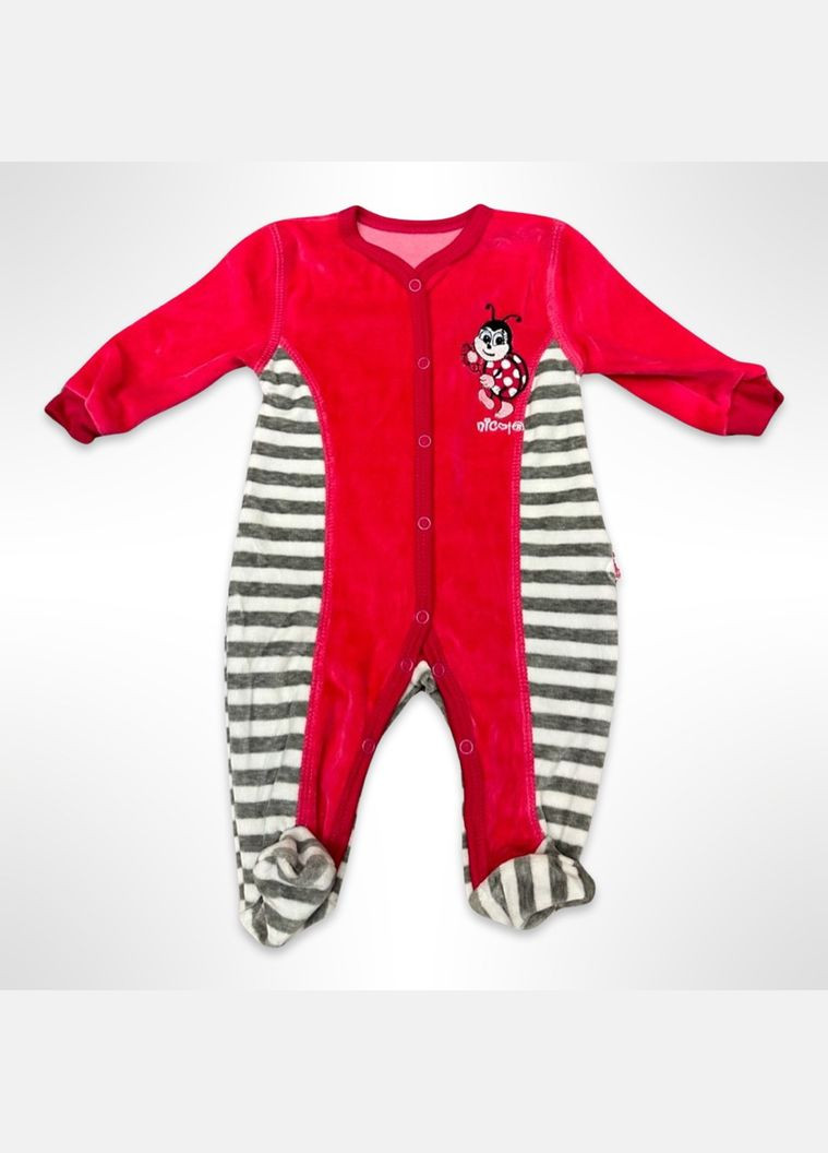 Чоловічок велюровий 56-74 см Рожево-сірий (0280) Nicol (370755258)