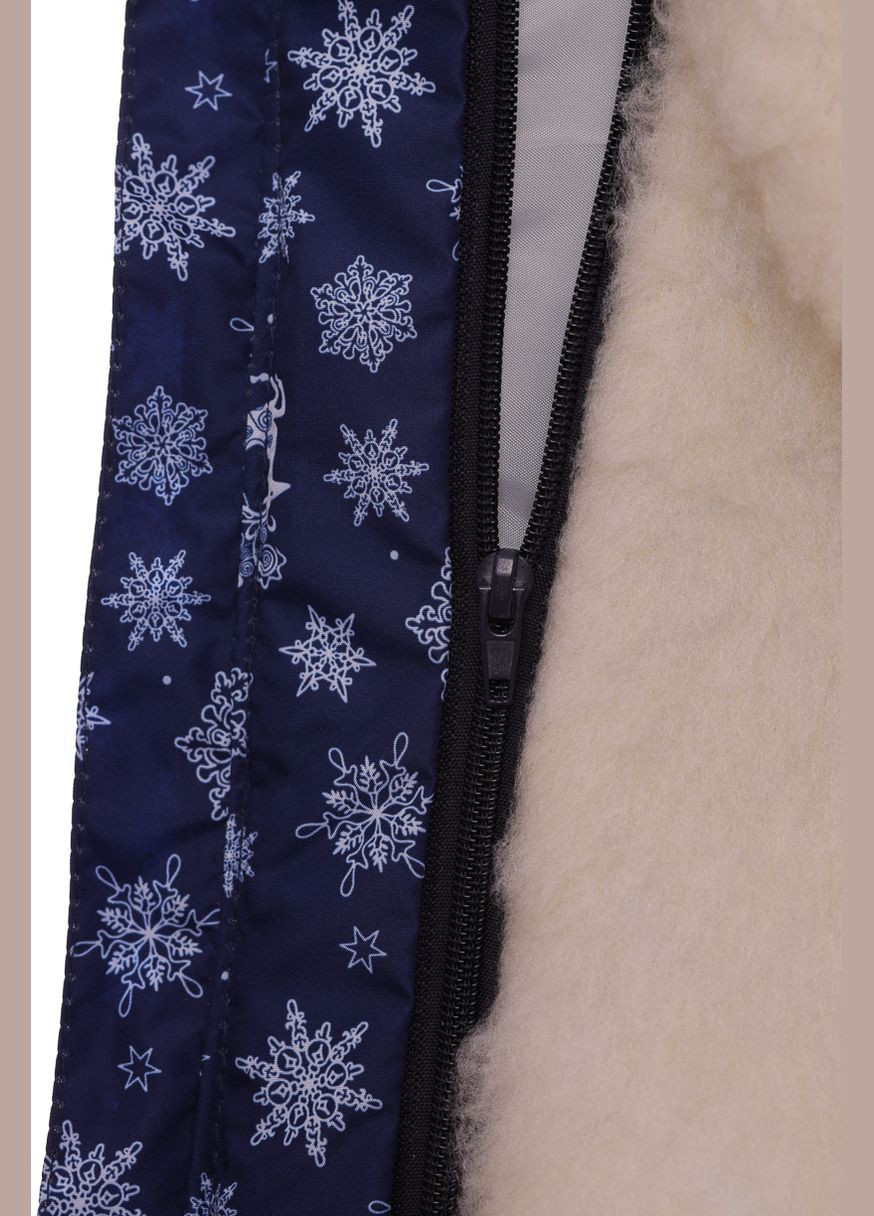 Синий зимний комбинезон на холлофайбере для мальчика со снежинкой бэбик темно синий 80 см (51359) BABYKROHA