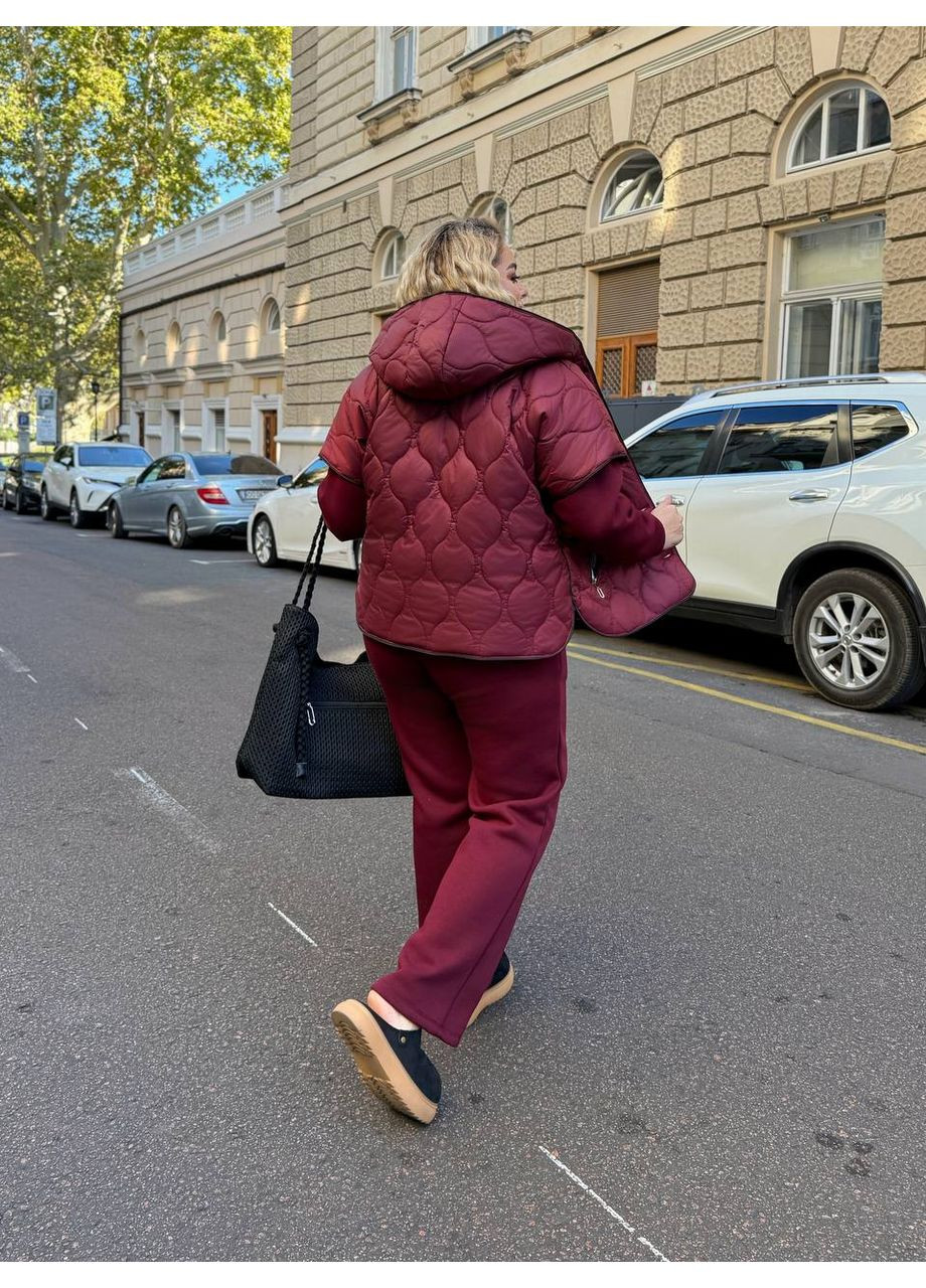Теплий костюм-трійка з турецької тринітки Пін’є — ЗАМІРИ В ОПИСІ DK/DL Мода без кордонів (368458127)