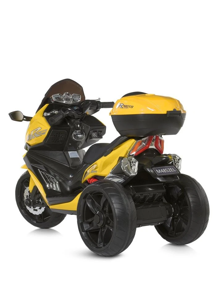 Електромотоцикл дитячий M 4852EL-6 12V 2 мотори 35W жовтий Bambi Racer (385644603)