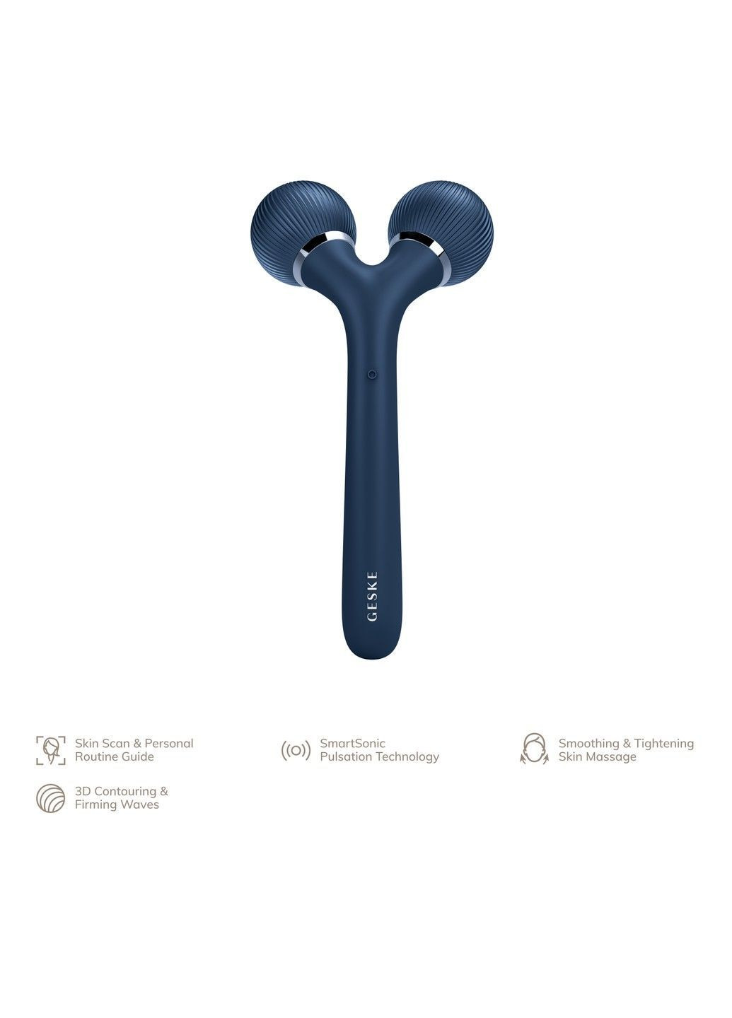 Электронный ультразвуковой ролик для лица и тела Sonic Facial&Body Roller 4в1 midnight GESKE (362567600)