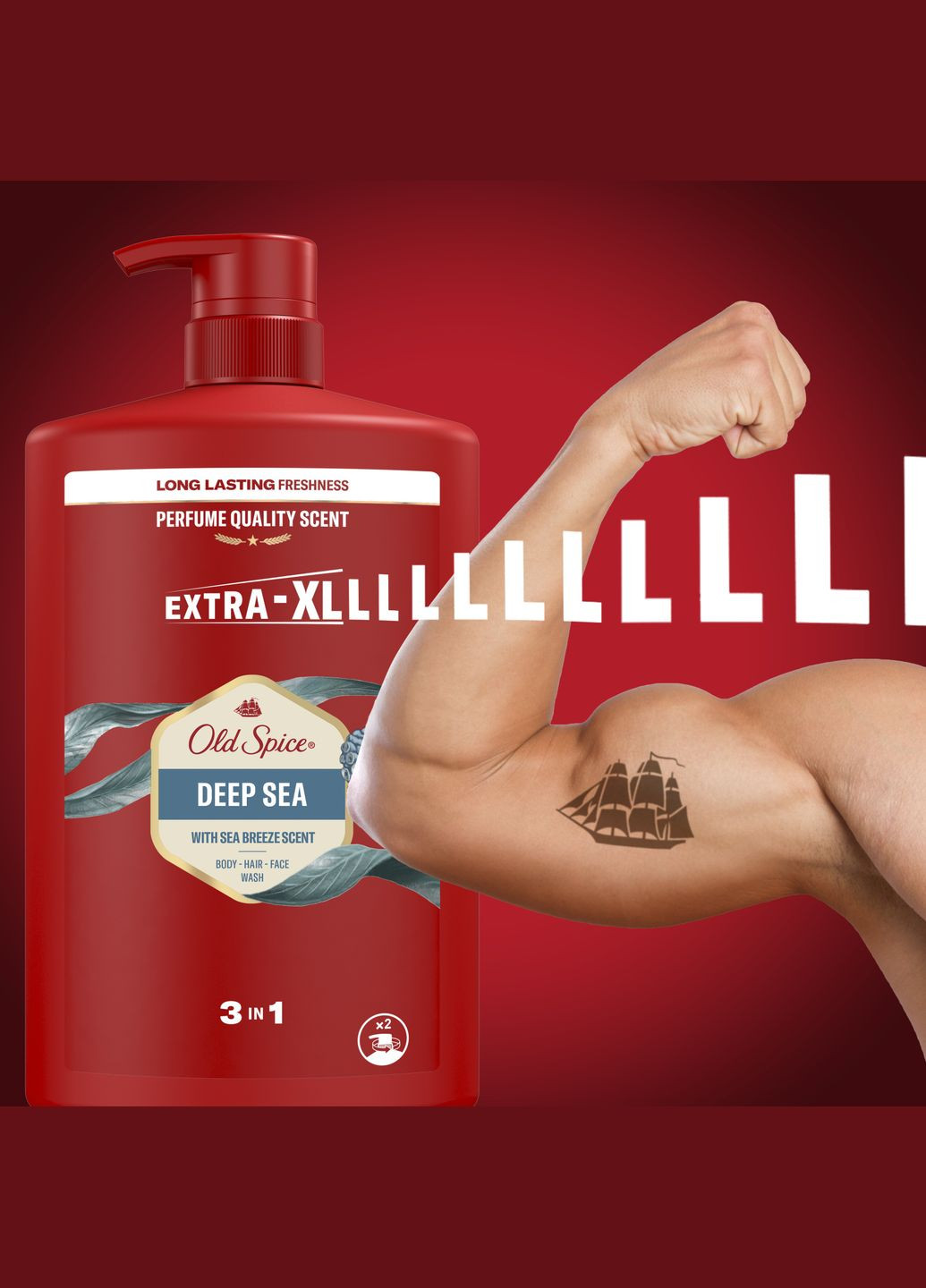Гель для душу + шампунь 3-в-1 Deep Sea 1000 мл Old Spice (307071095)