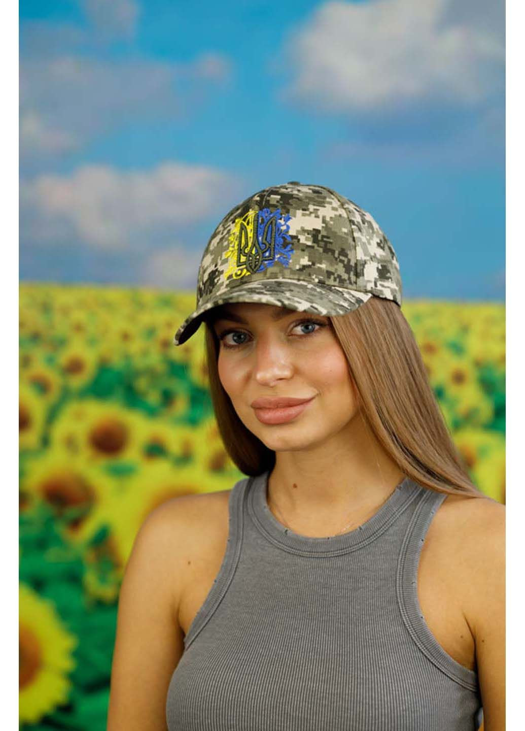 Бейсболка "Цветущая Украина" Braxton (302456799)