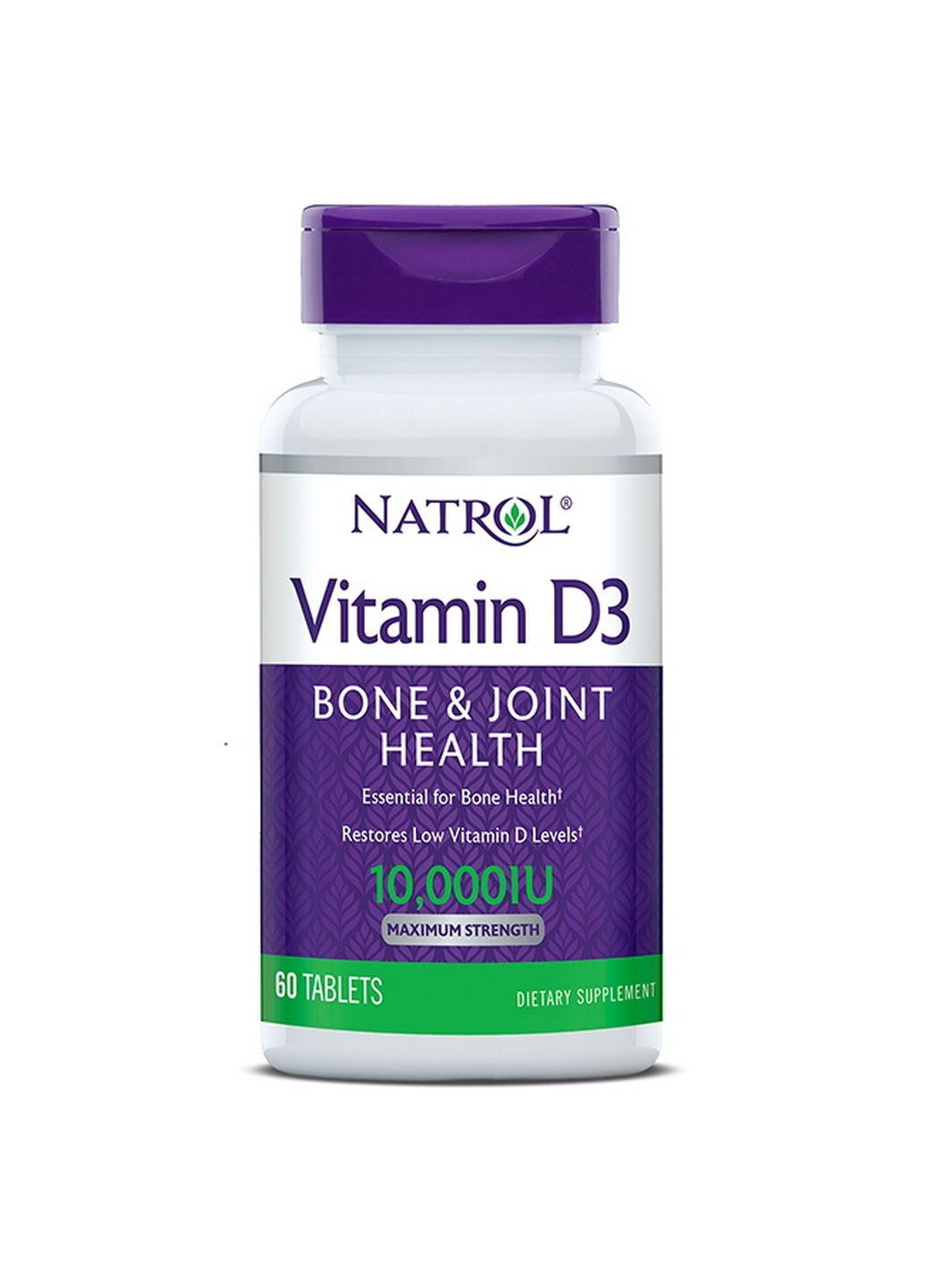 Витамины и минералы Vitamin D3 10000 IU Maximum Strength, 60 таблеток Natrol (293479261)