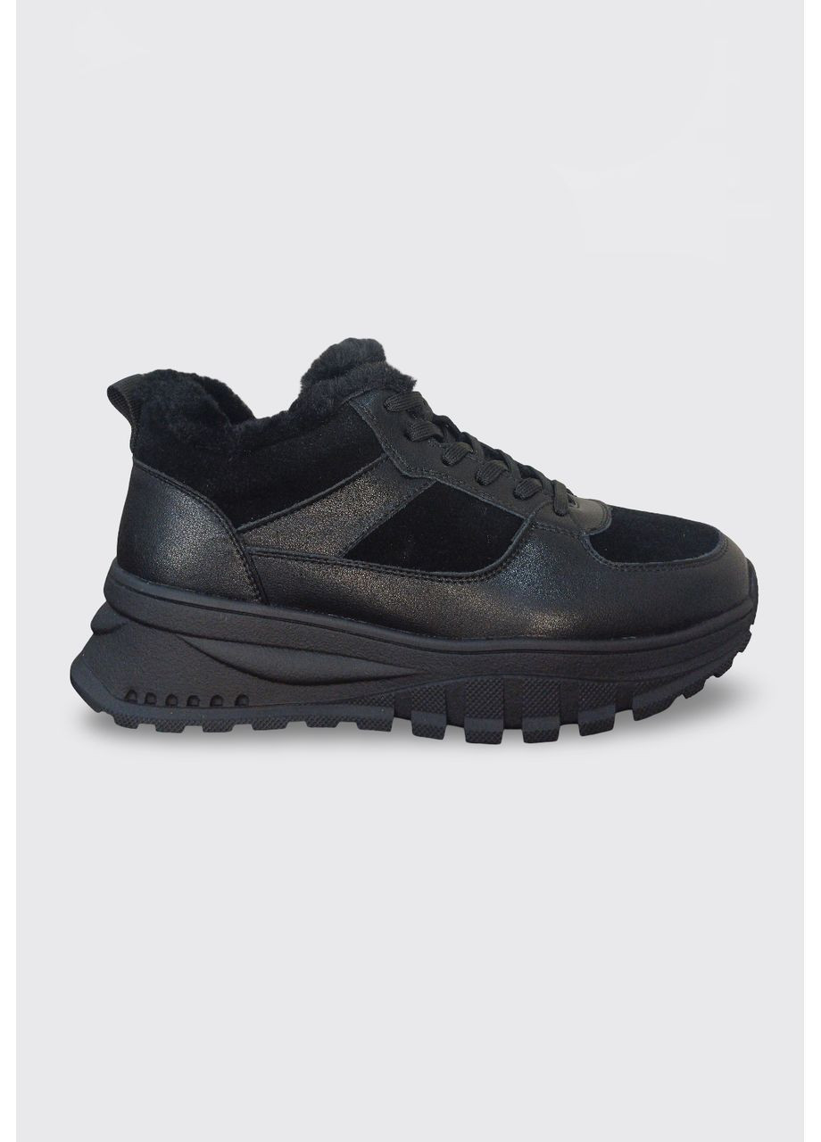 Кросівки жіночі зимові утеплені чорні (650-1) 39 No Brand чорні зими (366249176)