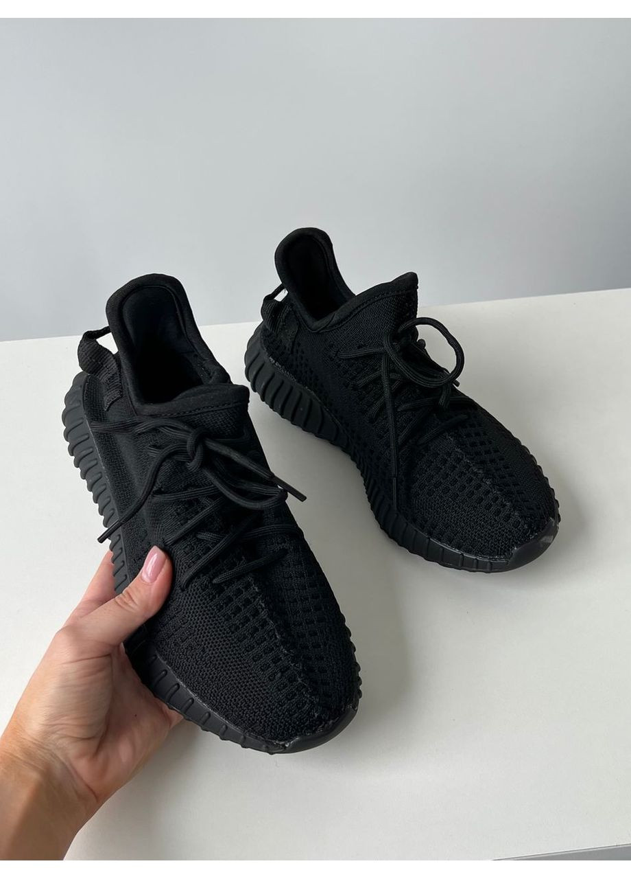 КРОССОВКИ ЖЕНСКИЕ ADIDAS YEEZY 350 FULL BLACK АДИДАС ИЗИ БУСТ No Brand чёрные демисезоны (367168793)