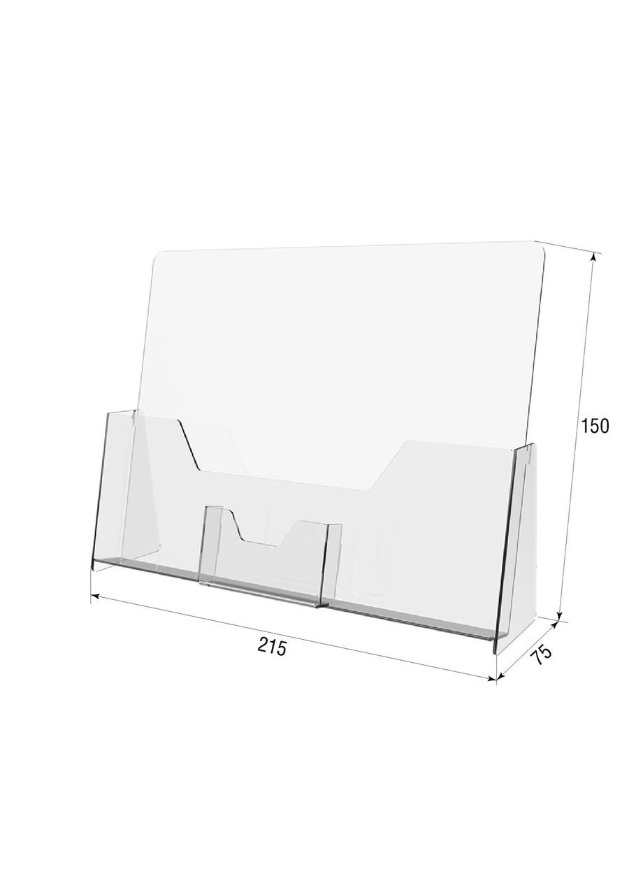Буклетница настольная А5 горизонтальная с визитницей Ekostar (368306978)