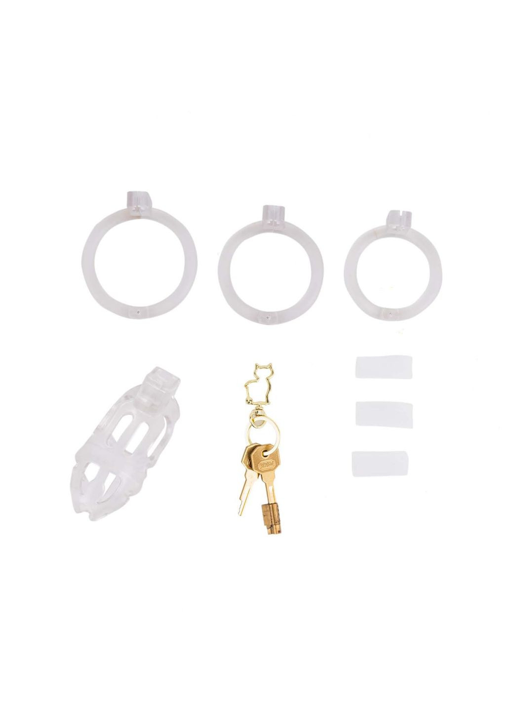 Клетка для пениса SEVANDA Plastic Penis Chastity Cage - Transparent Lockink (335387214)