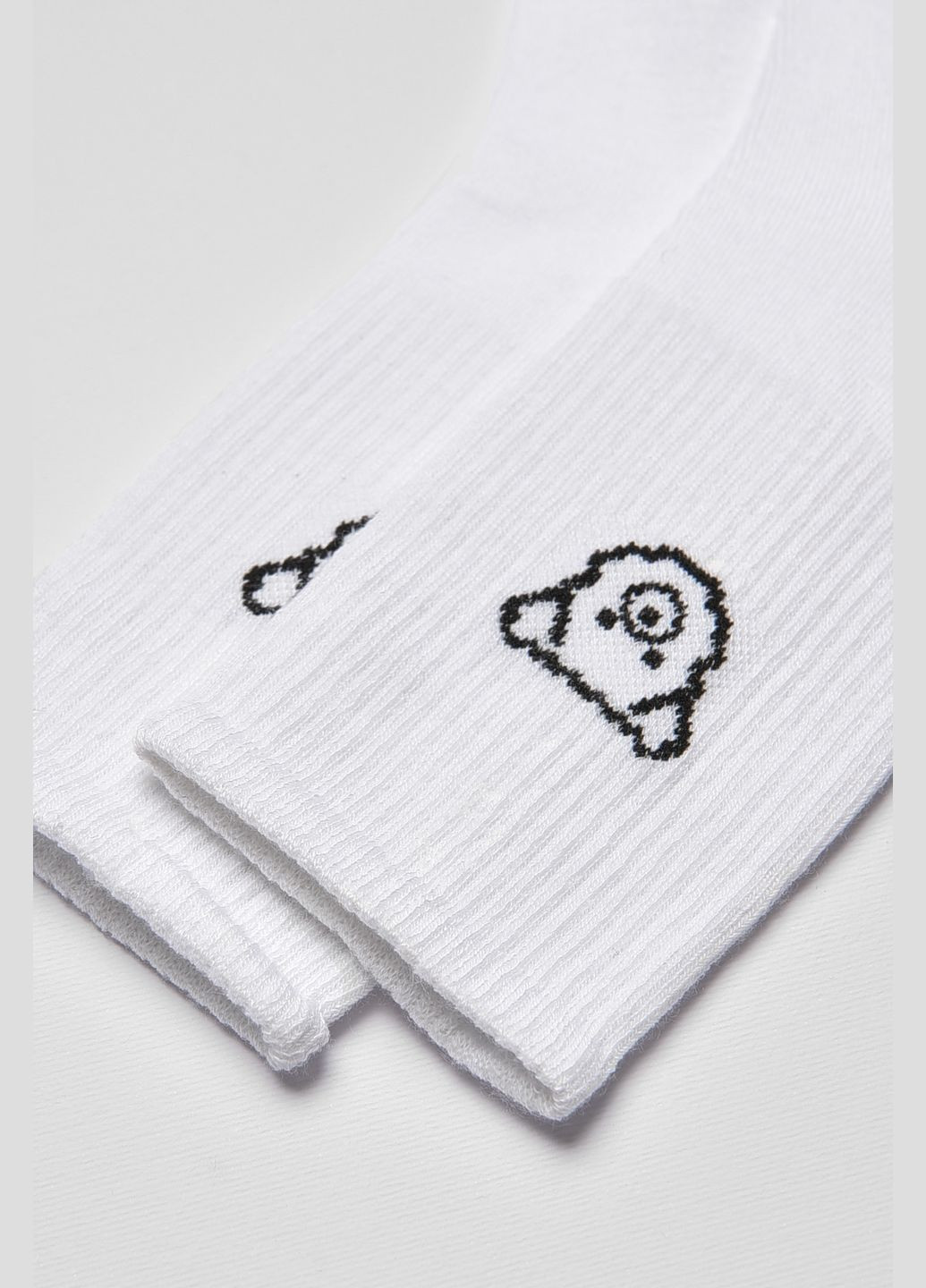 Шкарпетки дитячі демісезонні білого кольору з малюнком Let's Shop (314818157)