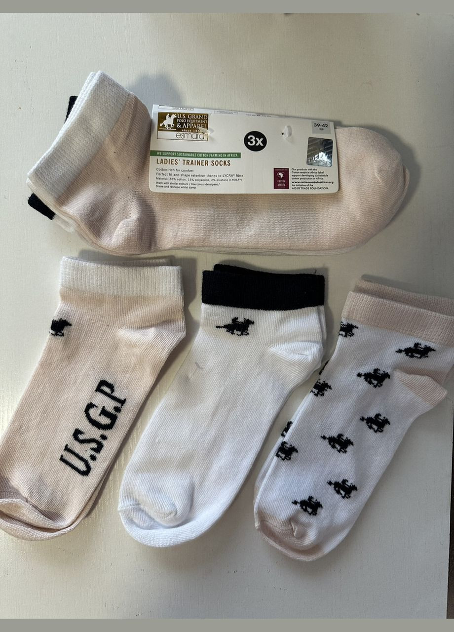 Комбіновані шкарпетки жіночі u.s.grand polo equipment &apparel 39-42 3 шт. Esmara (349812347)
